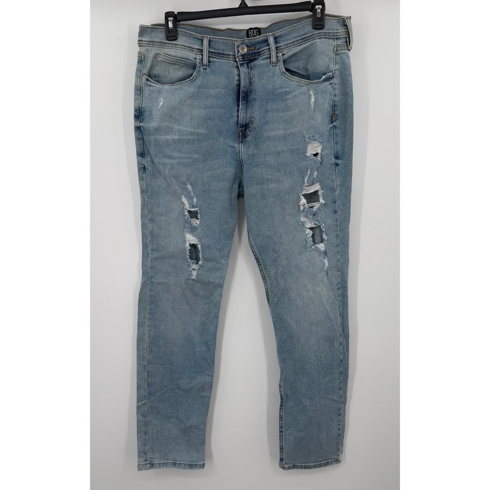 BDG Urban Outfitters Mens Skinny Stretch Distressed Light Wash Jeans 38x32